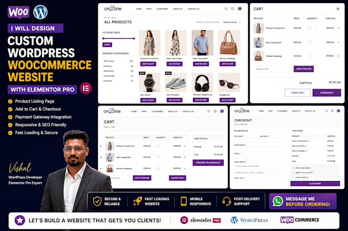 create woocommerce online store with product setup and payment