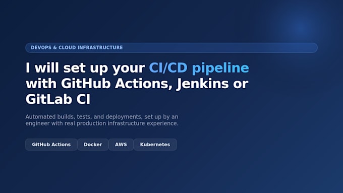 set up your cicd pipeline using github actions jenkins or gitlab ci