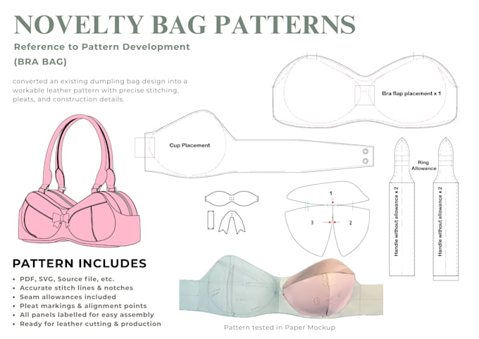 create patterns of complex shaped bags