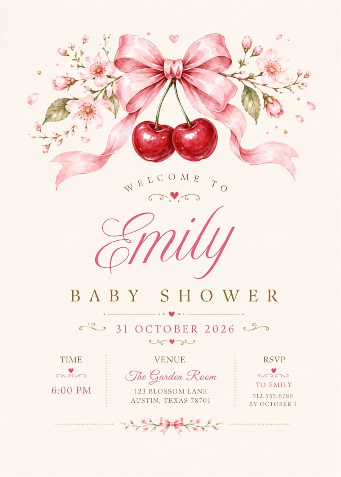 design a canva editable baby shower invitation