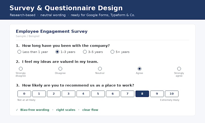 design a professional survey or questionnaire research based