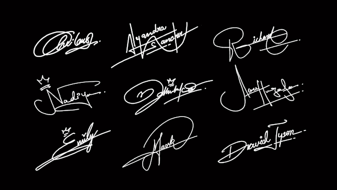 design handwritten signature logo or autograph