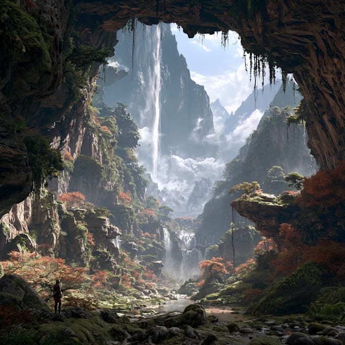create 2d game environment concept art and illustration