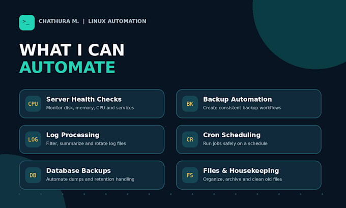 write bash scripts for linux automation