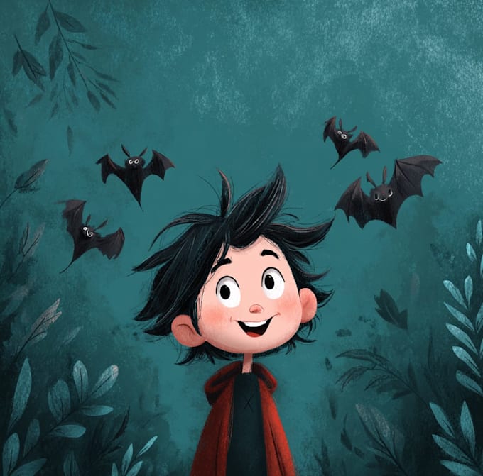 make cute fantasy horror vampire character art