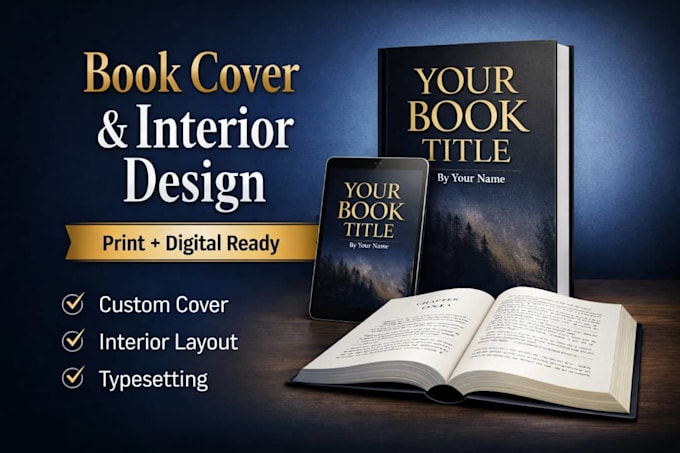 design a professional book cover and KDP book interior layout