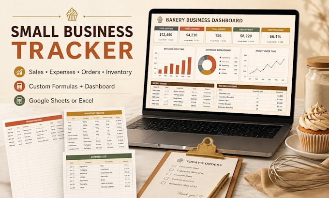 google sheets and excel business trackers dashboards
