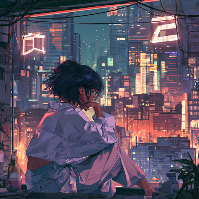 create anime style album cover