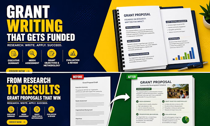 write a business plan, grant proposal, and research