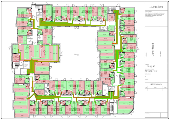 design professional underfloor heating ufh autocad drawings