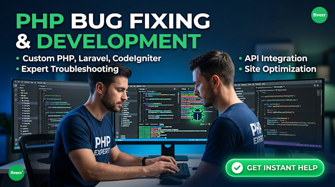 fix PHP, laravel, codeigniter, javascript and mysql bugs