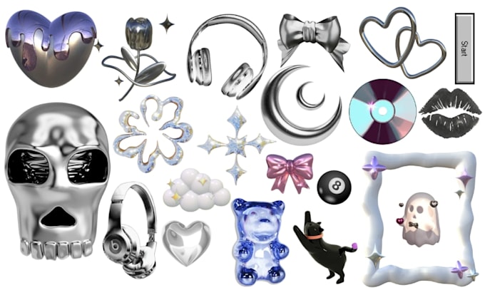 create cute digital stickers and posters for you