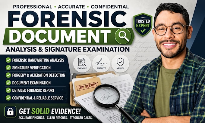 do forensic document analysis signature analysis forged signature review report