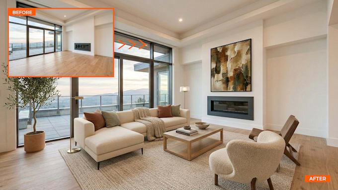 provide virtual staging ,virtual renovation and home staging services