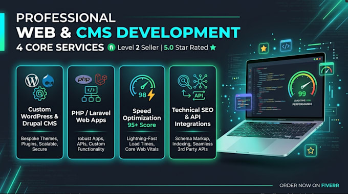build custom PHP, laravel, wordpress and drupal websites