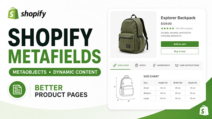 setup shopify metafields, metaobjects and custom product fields