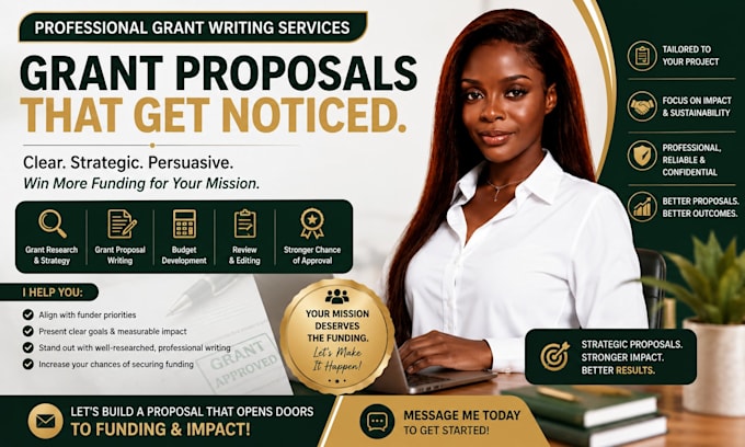 write grant proposals, grant applications and grant research