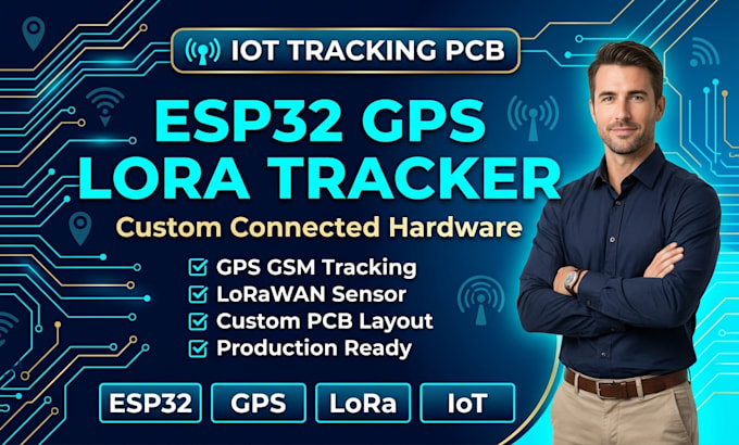 design esp32 iot gsm gps tracker pcb and lorawan sensor pcb board