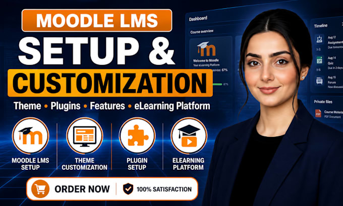 setup moodle lms theme, plugin and feature customization for e learning platform