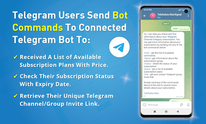 create telegram channel or group paid subscription manager web application