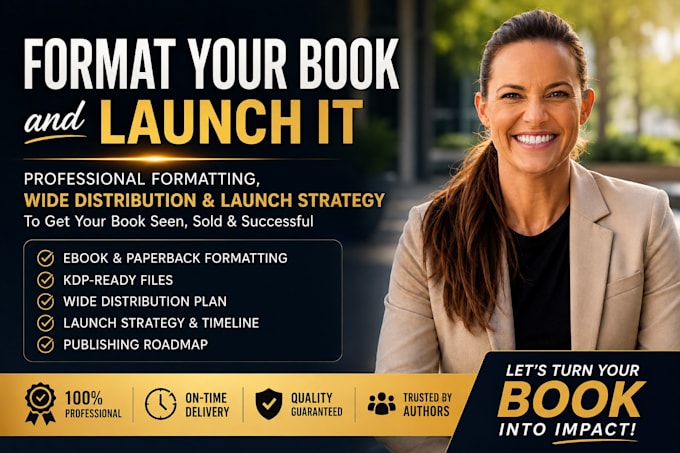 format your book and create a wide distribution launch strategy