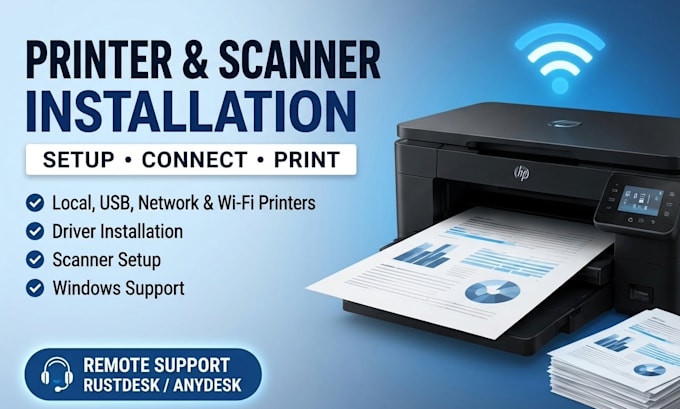 fix printer, scanner and printing problems remotely