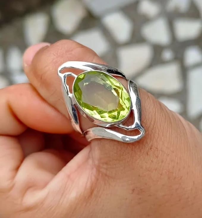 gemstone jewelry cad design for printing, custom ring cad production and casting