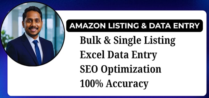 do professional data entry and amazon product listing