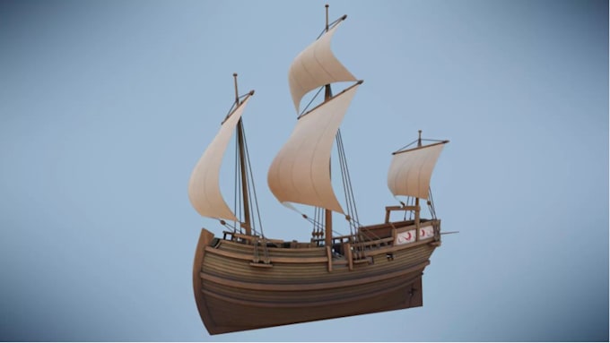 3d marine vehicle modeling, low poly ship interior layout, realistic dimension