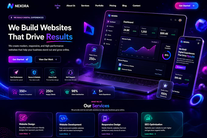 build a professional responsive website for you bussiness