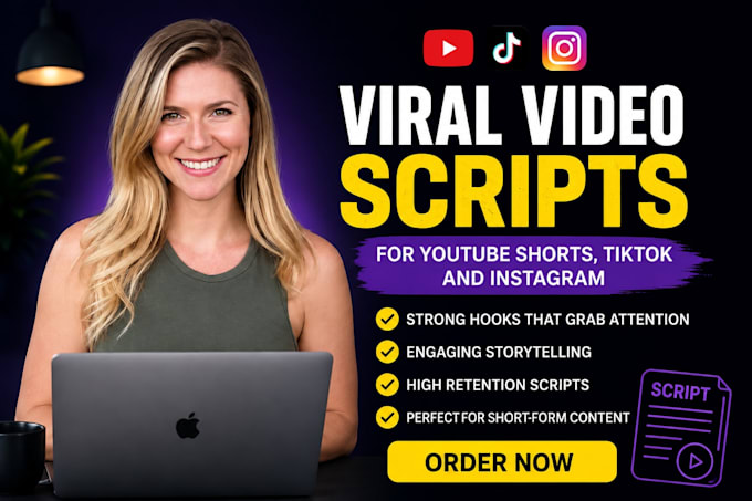 write viral youtube shorts, tiktok and instagram video scripts