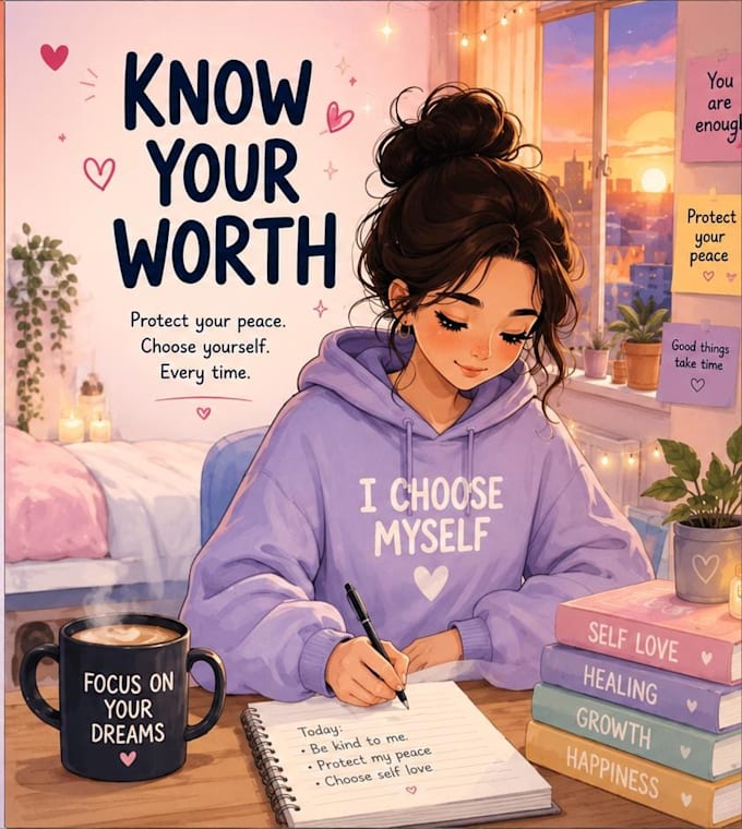 create a self love journal and self care ebook