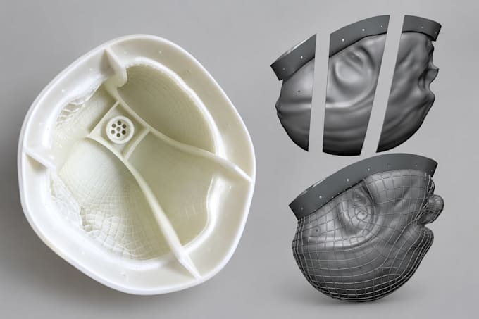 design 3d silicone mold slip casting ceramic plaster pottery mold 3d printing