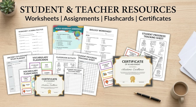 design engaging worksheets, forms, business documents and editable templates