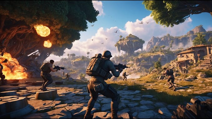 develop 2d 3d multiplayer rpg, rts, open world and ar games in unity