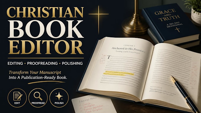 be your christian book editor, memoir editor and proofreader