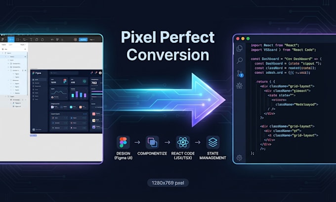 convert your figma or xd design to react js frontend