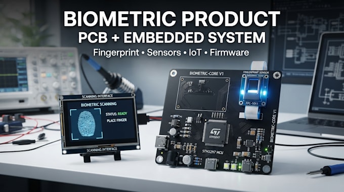 design biometric product, sensor pcb and embedded system