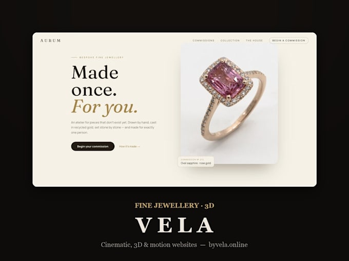 design a cinematic, animated 3d website for your brand