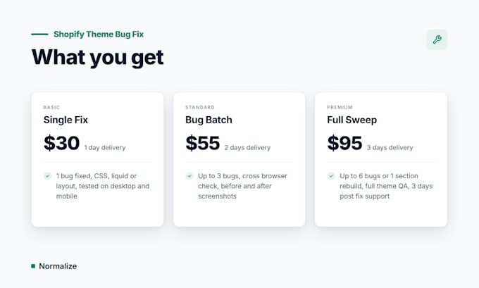 do shopify bug fix and theme customization as a shopify theme developer