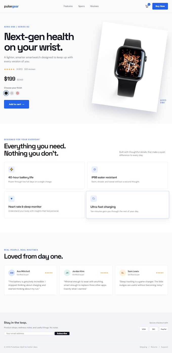 convert figma to responsive HTML CSS landing page