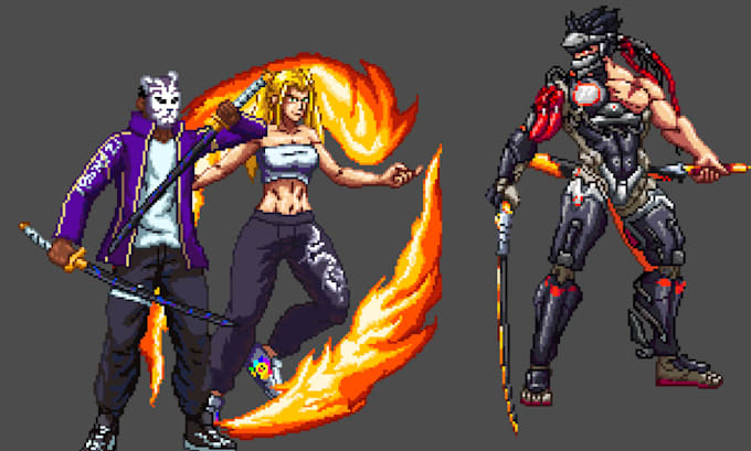 create pixel art character pixel art sprites pixel animations video game sprite