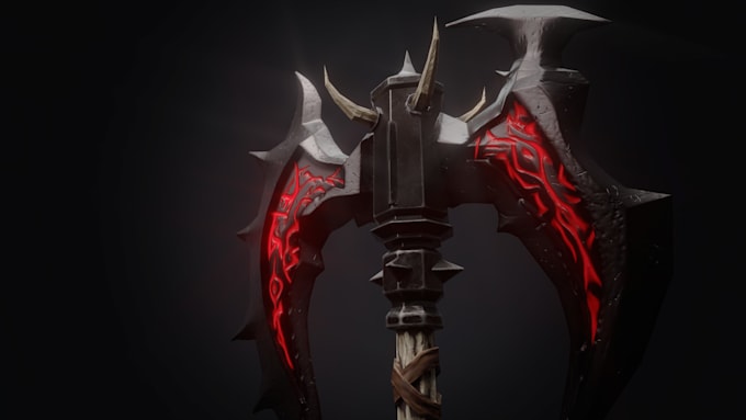 model and texture a stylized fantasy game weapon or prop