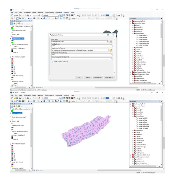 perform watershed delineation and hydrology analysis using gis