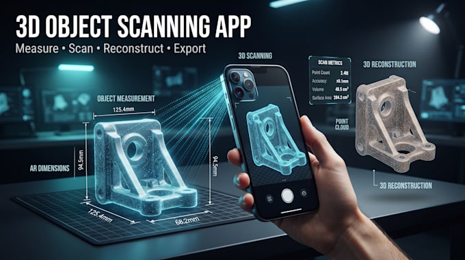 build a 3d scanning app for object measurement, dimensioning and 3d modeling