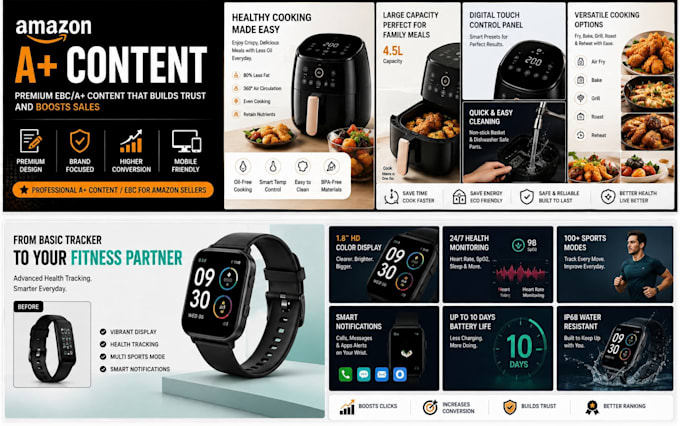 design amazon listing images and a plus ebc content