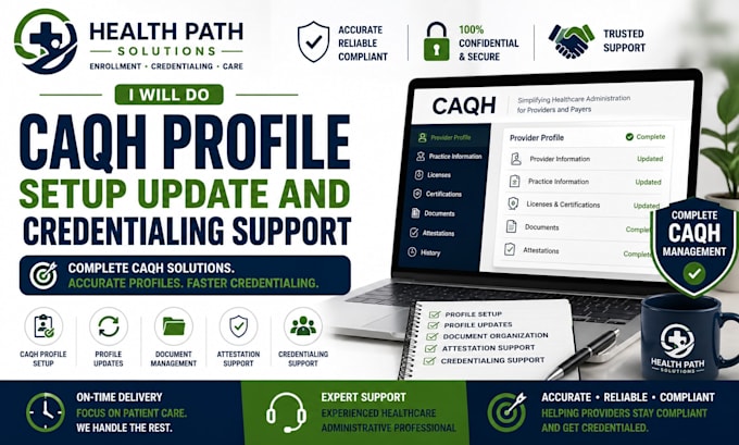 do caqh profile setup update and credentialing support