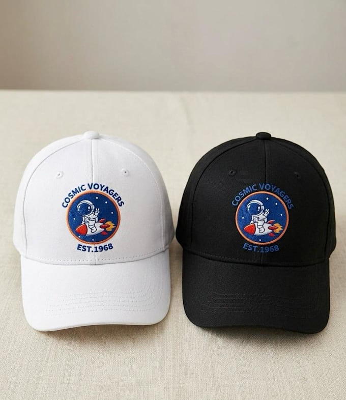 design a custom cap and hat design for print on demand