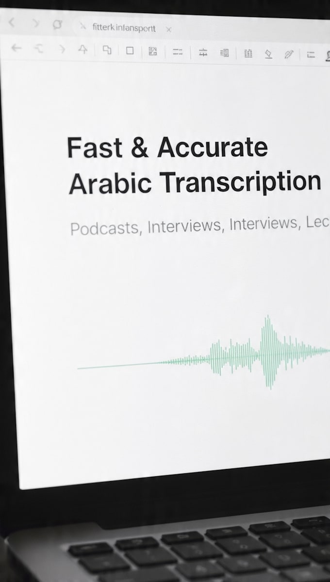 transcribe arabic audio to text with  accuracy