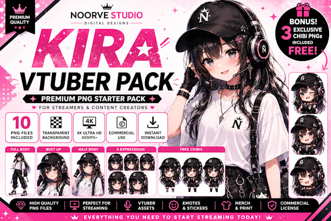 design custom anime oc or vtuber character art